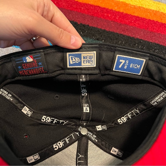 New Era 59FIFTY Atlanta Braves fitted hat size 7 5/8 100% wool - Picture 9 of 15